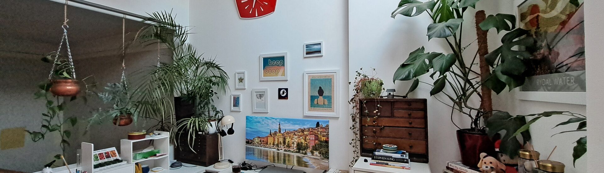 Image of my desk area on the landing